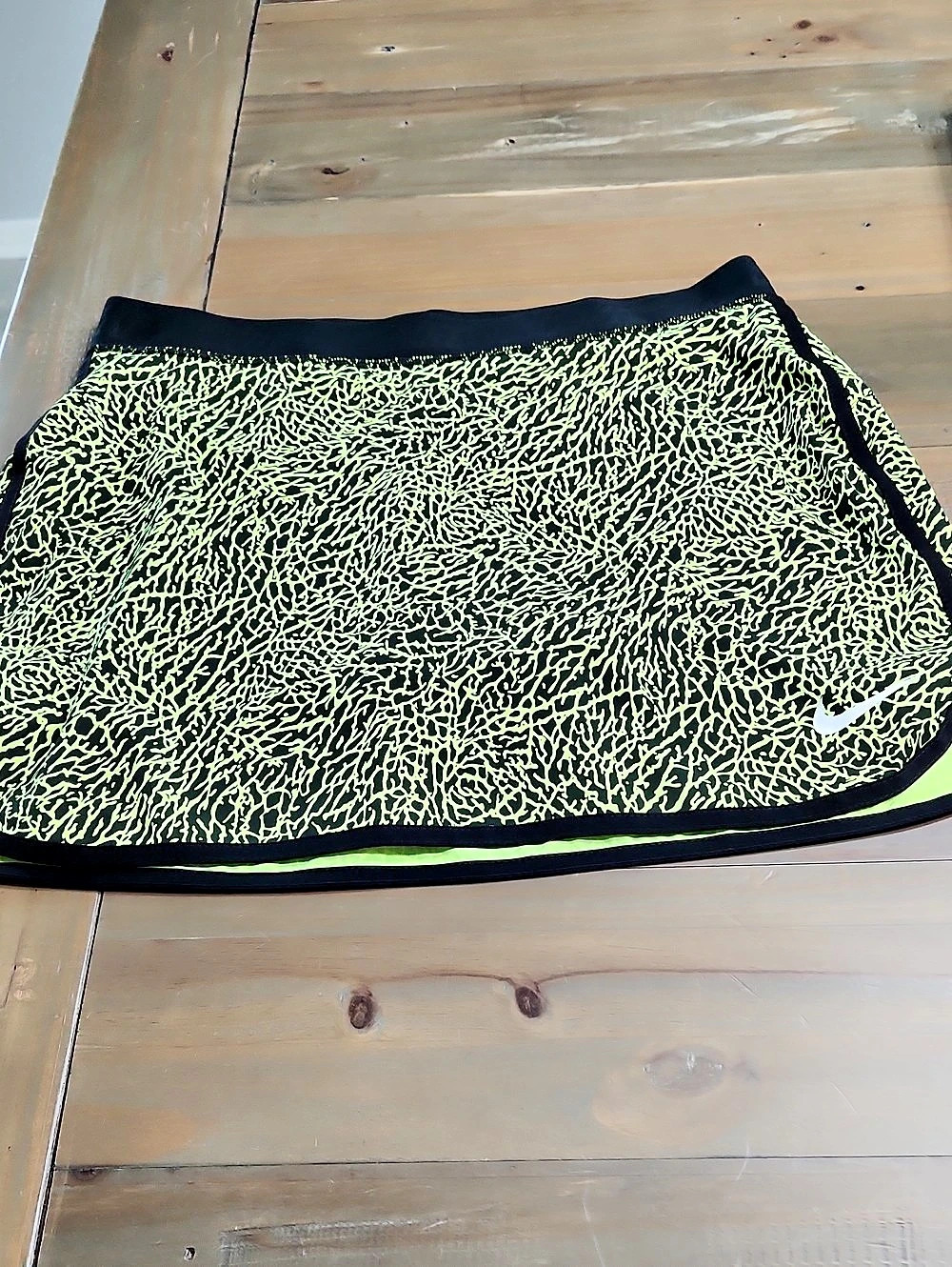 Nike Golf Dri-FIT Abstract Athletic Skirt Green & Black Size Medium